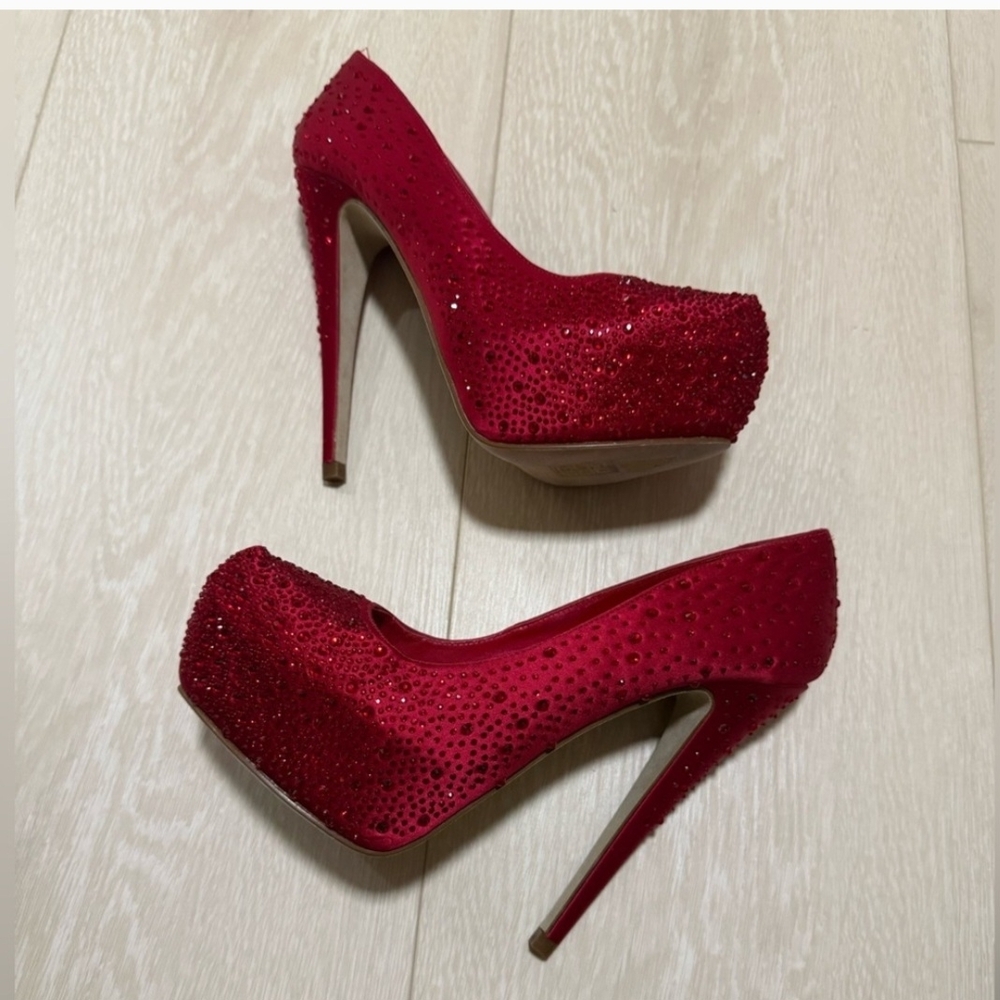 Aldo Sparkling Red Stiletto Heels